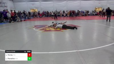 62 lbs Consi Of 8 #2 - Lucas Young, Friedens vs Luke Paradine, New Cumberland