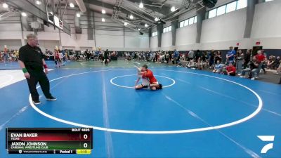 98 lbs Quarterfinal - Evan Baker, Texas vs Jaxon Johnson, Cardinal Wrestling Club