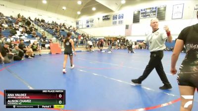 110 lbs 3rd Place Match - Alison Chavez, Pounders WC vs Ana Valdez, Hesperia High School