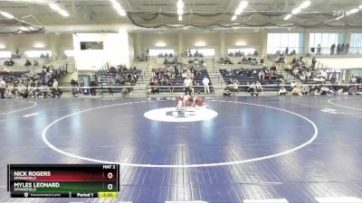 184 lbs Semifinal - Myles Leonard, Springfield vs Nick Rogers, Springfield