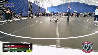 43 lbs Cons. Round 2 - Lincoln Parks, Kansas vs Grayson Stifter, Linn County