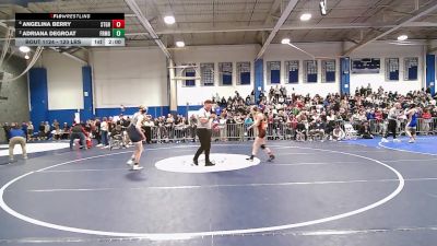 120 lbs Semifinal - Angelina Berry, Stoughton vs Adriana DeGroat, Framingham