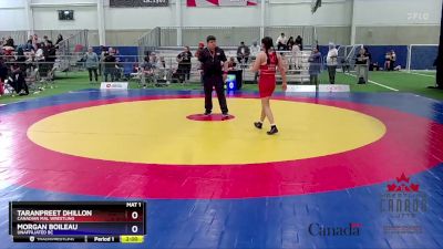 49kg Round 3 - Taranpreet Dhillon, Canadian Mal Wrestling vs Morgan Boileau, Unaffiliated BC