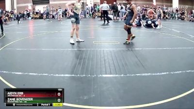 150 lbs Round 2 (4 Team) - Zane Bovenizer, Roundtree WA vs Aidyn Erb, Arlington WC