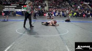 80 lbs Champ. Round 1 - Jaxon Zimmerman, Maize vs Brody McClain, Phillipsburg