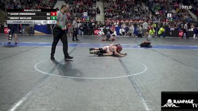 80 lbs Champ. Round 1 - Jaxon Zimmerman, Maize vs Brody McClain, Phillipsburg