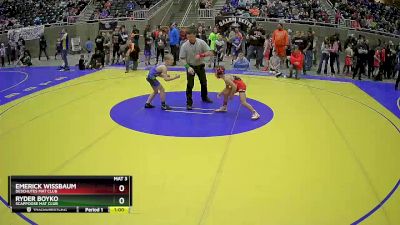 71 lbs Cons. Round 1 - Ryder Boyko, Scappoose Mat Club vs Emerick Wissbaum, Deschutes Mat Club