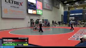 125 lbs 5th Place Match - Devin Garcia, California Baptist (Calif.) vs Yusief Lillie, Utah Valley-Unattached