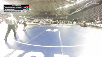 Girls 3A 130 lbs Cons. Round 1 - Eliana Koval, Federal Way (Girls) vs Anareli Castillo-Gonzalez, Kentlake (Girls)
