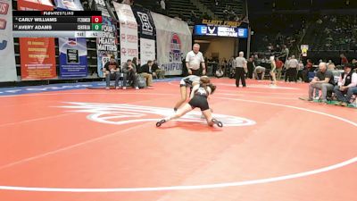 100 Class 1 lbs Cons. Round 2 - Avery Adams, Centralia vs Carly Williams, Ft. Zumwalt South