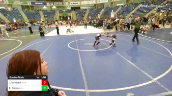 61 lbs Quarterfinal - Uriah Lambert, Bear Cave WC vs Andrew Bishop, GI Grapplers