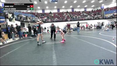 91 lbs Rr Rnd 3 - Jewel Vice, Hinton Takedown Club vs Taylan Green, Harrah