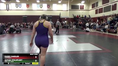 155 lbs Cons. Round 1 - Sophia Stalkfleet, Iowa City West vs Marie Candler, Alburnett