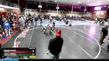 138 lbs Champ. Round 1 - Kros O`Brien, Lakeland High School vs Sezar Gomez, Granger