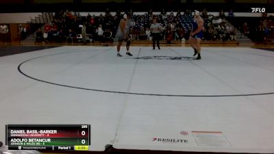 285 lbs Finals (2 Team) - Daniel Basil-Barker, Shenandoah University vs Adolfo Betancur, Johnson & Wales (RI)