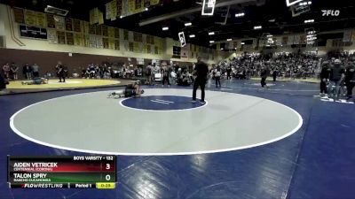 132 lbs Cons. Round 1 - Talon Spry, Rancho Cucamonga vs Aiden Vetricek, Centennial (Corona)