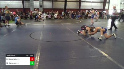 95 lbs Semifinal - Dominic Spennato, Red Lion vs Max Berman, MPR