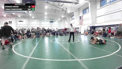 132 lbs Quarterfinal - Spencer Hinton, The Asylum Yellow-HS vs Logan Christopher, Northern Elite-HS