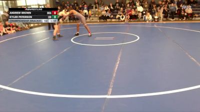 175 lbs Championship Bracket - Andrew Brown, Bellevue East vs Kyler Peterson, Lincoln Standing Bear