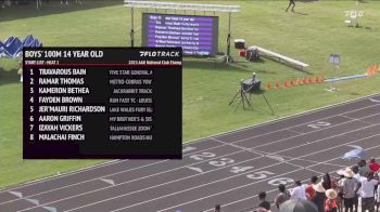 Youth Boys' 100m, Finals 1 - Age 14