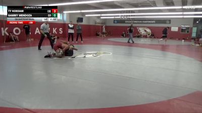 149 lbs Quarterfinal - Sammy Mendoza, Grand View (Iowa) vs Ty Koedam, Coe