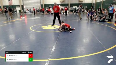 60 lbs 1st Place Match - Landon Beckius, Ogallala Youth Wrestling vs Weston Brandt, Dorchester