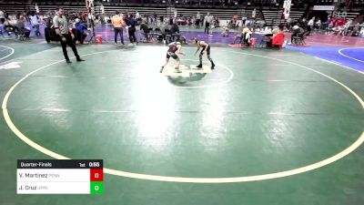 60 lbs Quarterfinal - Vincent Martinez, Pennsauken vs Jayden Cruz, Upper Township