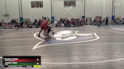 197 lbs Quarterfinal - Elijah Myers, Cortland State vs Joseph King, Thiel