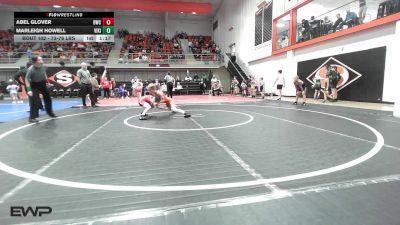 73-76 lbs Rr Rnd 1 - Abel Glover, Brushy Wrestling Club vs Marleigh Howell, Viking Wrestling Club