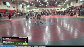 102 lbs Cons. Round 5 - Isaac Folk, Dakota Boyz Wrestling Club vs Gage Cook, Hastings Wrestling Club