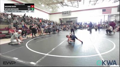 49 lbs Consi Of 4 - Kooper Bass, Kingfisher YellowJackets vs Myles Bathgate, Wichita Training Center