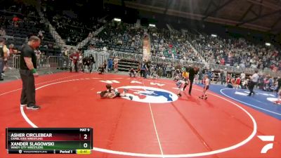 56 lbs Champ. Round 2 - Xander Slagowski, Windy City Wrestlers vs Asher Circlebear, Camel Kids Wrestling