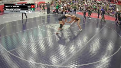 125 lbs Quarterfinal - Maylee Yancey, Crook County vs Malakaya Ottow, Bend