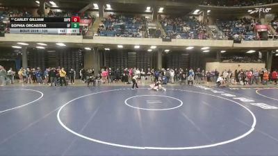 105 lbs Champ. Round 3 - Carley Gilliam, Canton vs Sophia Orcasitas, Oak Forest