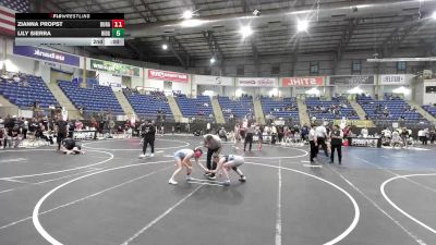 109 lbs Quarterfinal - Emmi Casias, Pikes Peak Warriors vs Averie Brehm, Rapid City Stevens Raiders