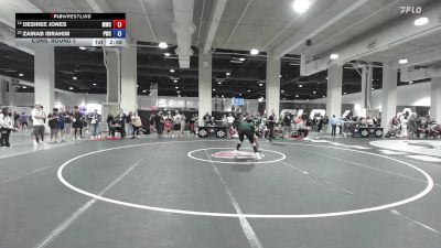 Senior Women Freestyle FS - 65 lbs Cons. Round 2 - Desiree Jones, Menlo Wrestling Club vs Zainab Ibrahim, Peninsula Wrestling Club