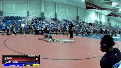 110 lbs Cons. Semi - Jj Doty, IN vs Mason Nagel, OH