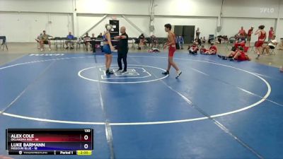 130 lbs Semis & 3rd Wb (16 Team) - Alex Cole, Oklahoma Red vs Luke Barmann, Missouri Blue