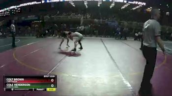 2A 106 lbs Cons. Round 2 - Colt Brown, Lake Gibson vs Cole Henderson, Land O`Lakes