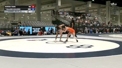 50 kg Champ. Rd Of 32 - Karina Vang, Tiger Wrestling Club vs Valarie Solorio, Iowa Women's Wrestling Club/ Titan Mercury Wrestling Club