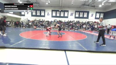 128 lbs Champ. Round 1 - Brodee Mason, Riverside Rascals vs Zephyr Becerra, San Clemente HS