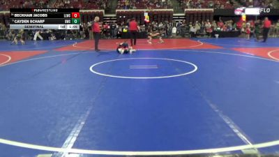 90 lbs Semifinal - Beckham Jacobs, Lander Legacy Wrestling Club vs Cayden Scharf, Dickinson Wrestling Club