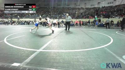 75 lbs Semifinal - Emmeline Bowerman, Plainview Youth Wrestling Club vs Claire Stanley, Glenpool Warriors