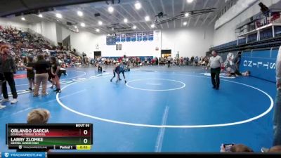 70 lbs Quarterfinal - Larry Zlomke, Gering Junior High vs Orlando Garcia, Douglas Middle School