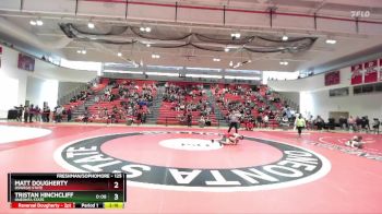 125 lbs Cons. Round 4 - Matt Dougherty, Oswego State vs Tristan Hinchcliff, Oneonta State