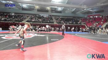 49 lbs Round Of 16 - James Evans, Bartlesville Wrestling Club vs Cannon Burwell, Caney Valley Wrestling