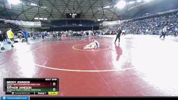 100 lbs Cons. Round 2 - Brody Johnson, South West Washington Wrestling Club vs Raynor Jameson, Franklin Pierce Cardinal Wrestling Club