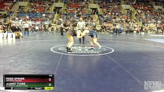 170 Lbs Cons. Round 3 - Paige Spomer, Bismarck Century Vs Audrey Fuher ...