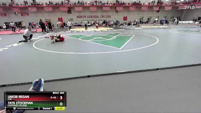 133 lbs Cons. Round 2 - Tate Stockman, Carthage College vs Jakob Regan, Coe