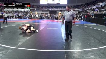 7A 126 lbs 5th Place Match - John David Shattuck, Grissom Hs vs Will Atkinson, Thompson HS